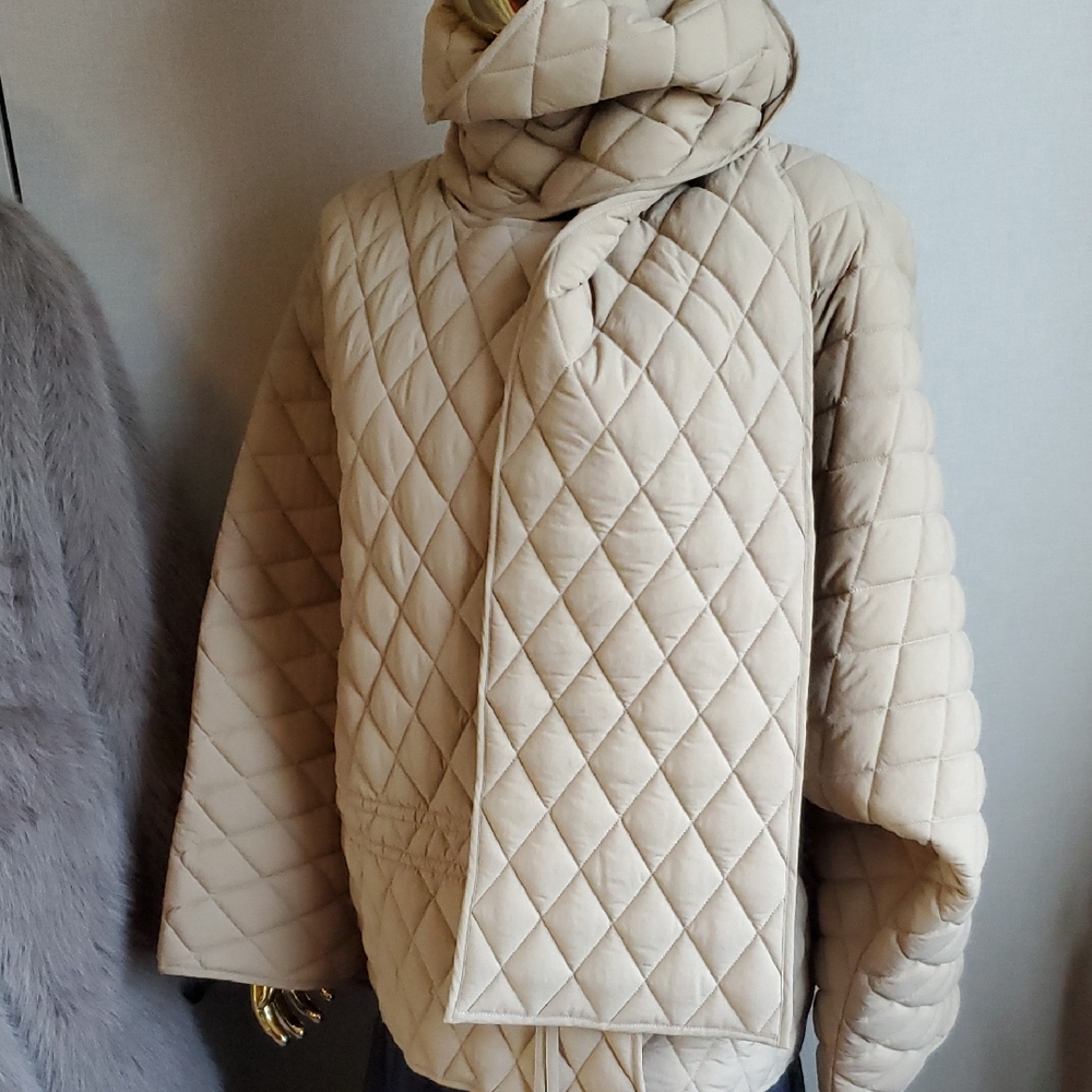 NWT A.W.A.K.E. MODE Quilted Scarf Neck Jacket/Coat